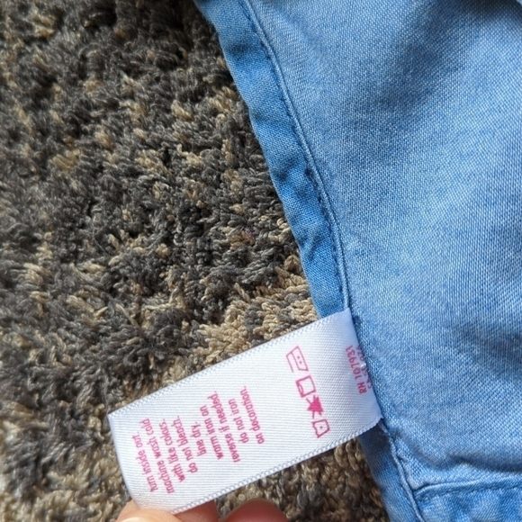 Justice Romper Girls Size 18 Chambray Blue ruffle - Picture 9 of 10